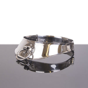 METAL HARD - RESTRAINT COLLAR WITH RING METAL HARD