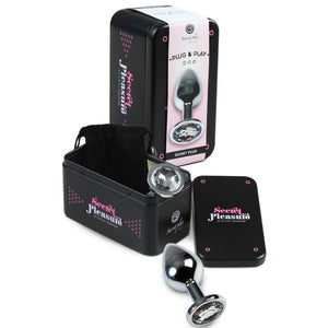 SECRETPLAY — PLUG ANAL caurspīdīgs ALUMĪNIJA 8 CM 