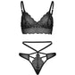 LEG AVENUE - 2 DAĻU KOMPLEKTS STRAPPY CUT G STRING S/M