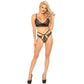 LEG AVENUE - 2 DAĻU KOMPLEKTS STRAPPY CUT G STRING S/M