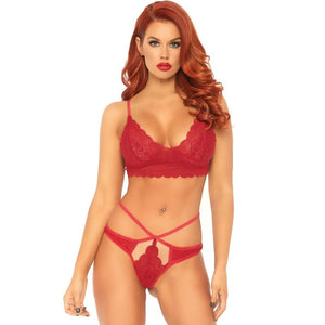 LEG AVENUE — 2 DAĻU KOMPLEKTS MEŽĢĪŅU APRAKSTĪBAS UN SIKSNES S/M 