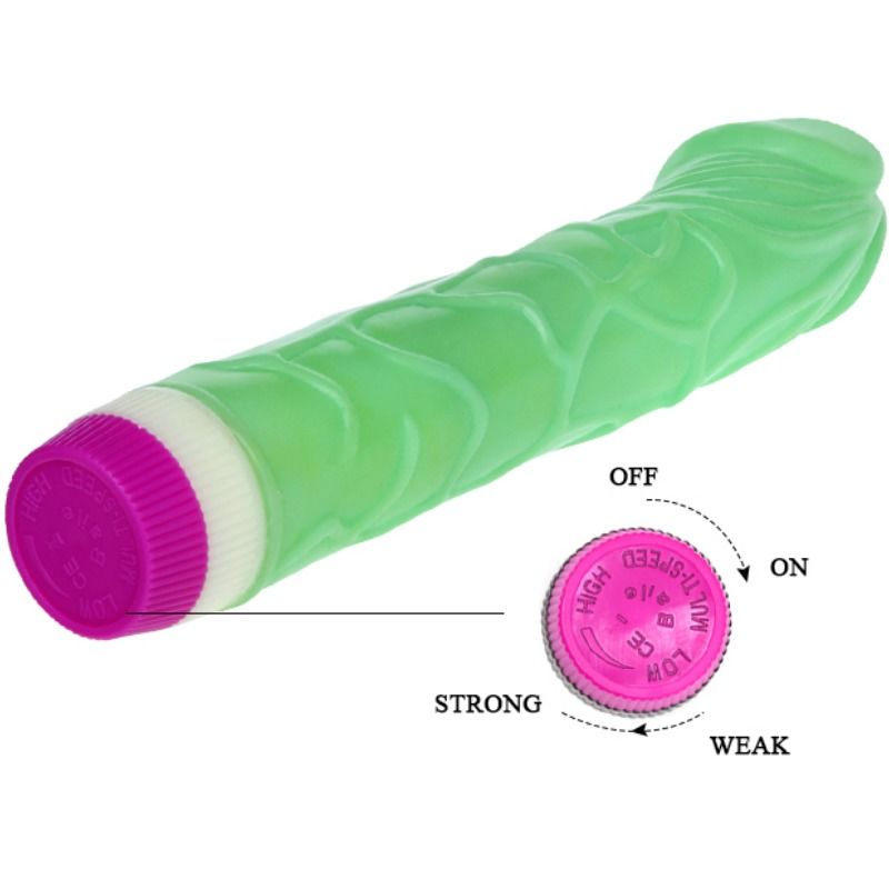 BAILE - WAVES OF PLEASURE VIBRATOR 23 CM GREEN BAILE VIBRATORS