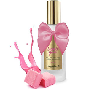 BIJOUX - BUBBLE GUM GEL 2 IN 1 СИЛИКОНОВАЯ ЖЕВАТЕЛЬНАЯ ЖВАЧКА КЛУБНИКА 100 МЛ