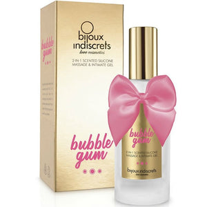 BIJOUX - BUBBLE GUM GEL 2 IN 1 СИЛИКОНОВАЯ ЖЕВАТЕЛЬНАЯ ЖВАЧКА КЛУБНИКА 100 МЛ