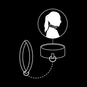 FETISH SUBMISSIVE - ОЖЕРЕЛЬЕ ИЗ ЦЕПИ С ПОДКЛАДКОЙ ИЗ НЕПРЕНА
