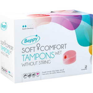 BEPPY - MĪKSTI KOMFORTA TAMPONI WET 2VIENĪBAS