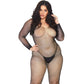 LEG AVENUE - CRYSTALIZED NET BODY STOCKING 1X-2X