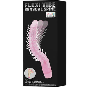 BAILE - FLEXI VIBE SENSUAL SPINE ГИБКИЙ ВИБРАЦИОННЫЙ ДИЛДО СИРЕНЕВЫЙ 23,5 СМ