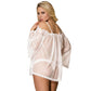 SUBBLIME - BABYDOLL WHITE PLARED SLEEVE S/M