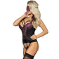 SUBBLIME — KORSETES SIKSNA UN BLINDFOLD MELNS UN PURPURA S/M