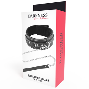 DARKNESS - ОЖЕРЕЛЬЕ ИЗ ВЫСОКОКАЧЕСТВЕННОЙ КОЖИ С ПОВОДКОМ