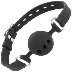 DARKNESS - BLACK BREATHABLE SILICONE GAG DARKNESS BONDAGE