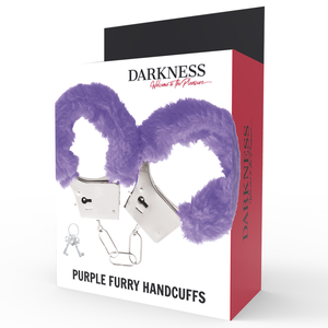 DARKNESS - LILAC LINED METAL HANDCUFFS DARKNESS BONDAGE