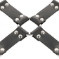 DARKNESS - LEATHER HANDCUFFS FOR FOOT AND HANDS BLACK