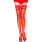 LEG AVENUE — PLUS SIZE SHEER STAY UPS RED PLUS SIZE