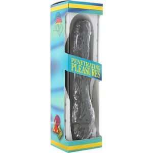 SEVEN CREATIONS - VINYL P-SHAPE VIBRATOR BLACK PENIS 20 CM SEVEN CREATIONS