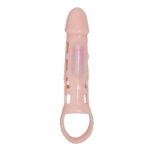 BAILE - PENIS EXTENDER COVER WITH VIBRATION AND NATURAL STRAP 13.5 CM BAILE FOR HIM