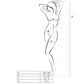 PASSION - WOMAN BS055 RED BODYSTOCKING ONE SIZE PASSION WOMAN