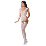 PASSION - WOMAN BS062 WHITE BODYSTOCKING ONE SIZE PASSION WOMAN