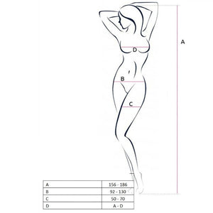 PASSION - WOMAN BS062 RED BODYSTOCKING ONE SIZE PASSION WOMAN