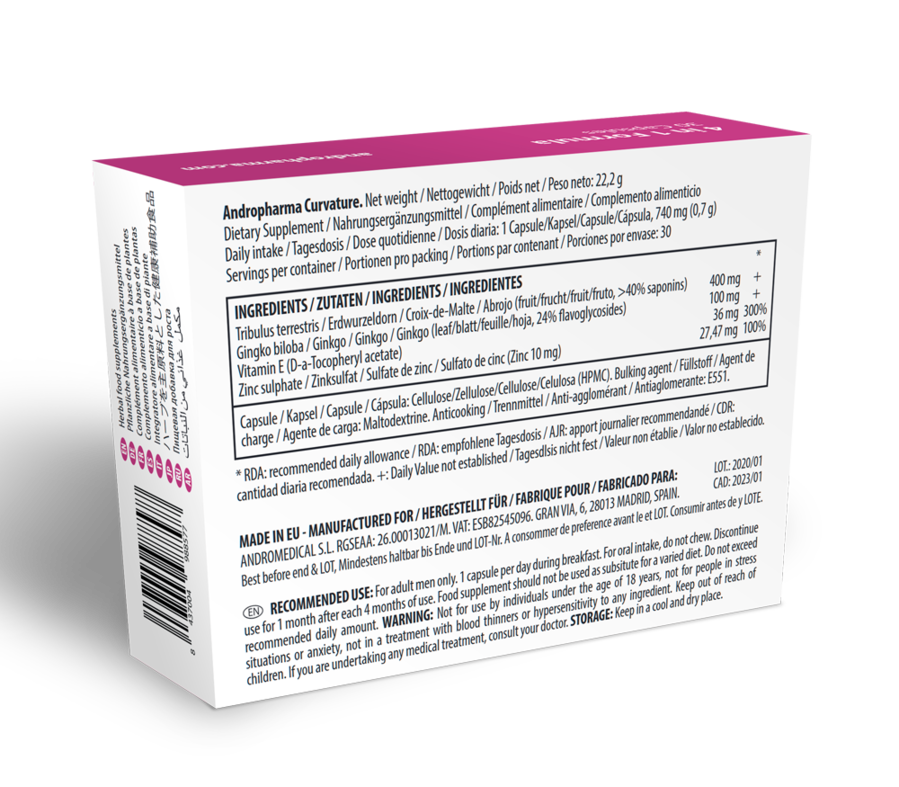 ANDROPHARMA - CURVATURE PEYRONIE TREATMENT - LoveYou.lv