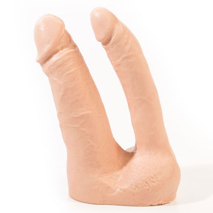 ROZĀ ISTABA — ARTHUS REALISTIC DUBULTĀ DILDO MĪSTA 17CM/15.5CM