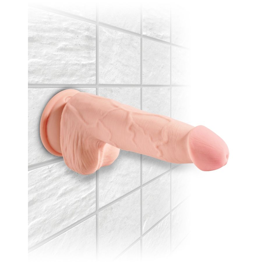 KING COCK - TRIPLE DENSITY DILDO 13 CM WITH TESTICLES KING COCK PLUS