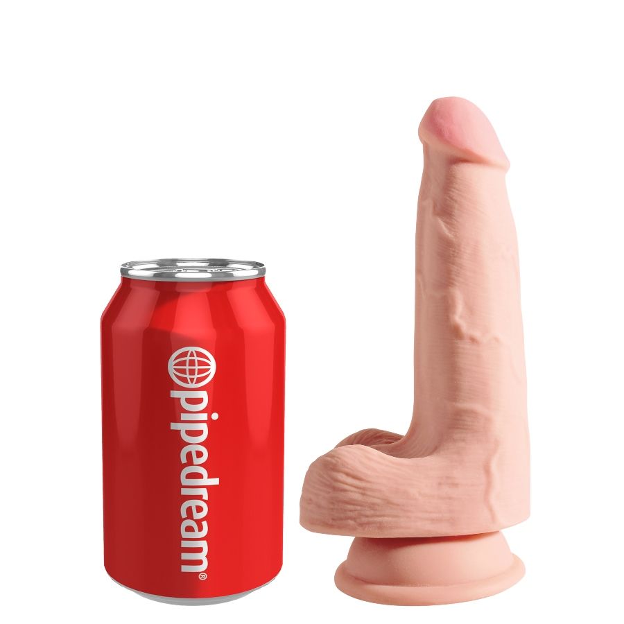 KING COCK - TRIPLE DENSITY DILDO 13 CM WITH TESTICLES KING COCK PLUS