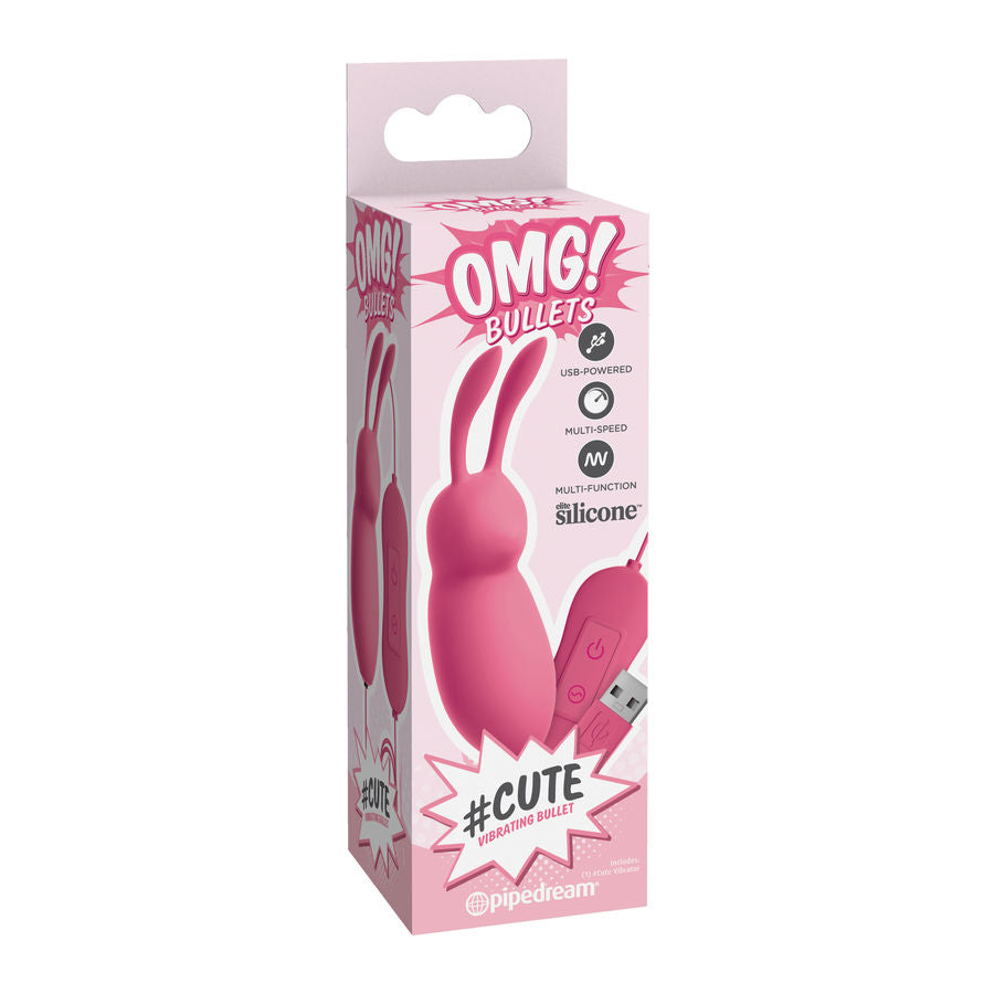 OMG - CUTE RABBIT POWERFUL PINK VIBRATOR USB OMG