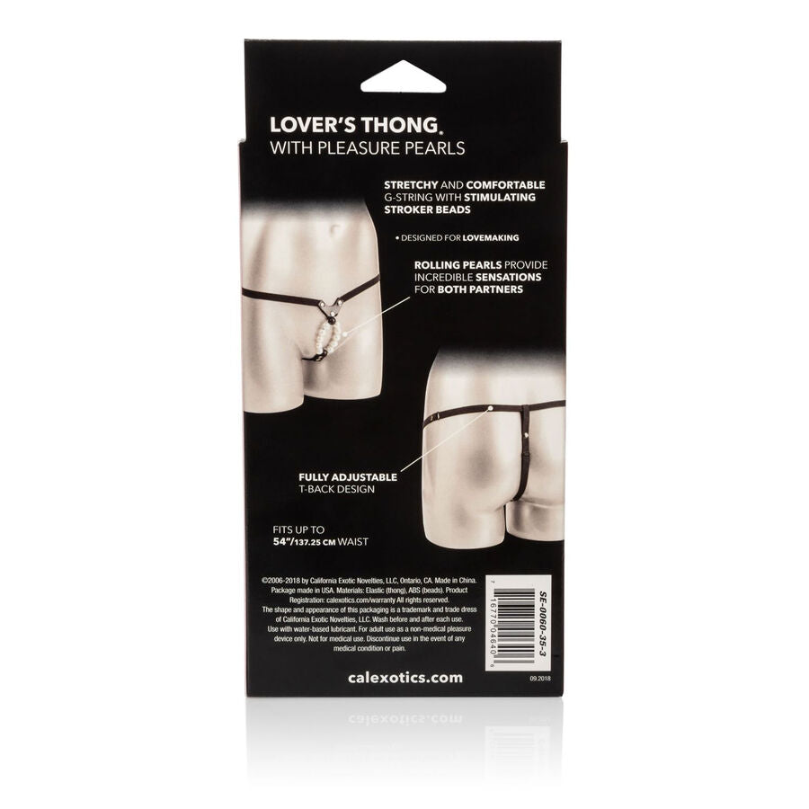 CALEXOTICS - LOVERS THONG W. PLEASURE PEARLS CALEXOTICS