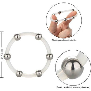 CALEXOTICS - STEEL BEADED SILICONE RING XL CALEXOTICS