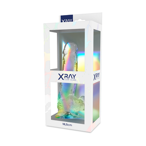 X RAY - CLEAR COCK WITH BALLS 18.5 CM -O- 3.8 CM X RAY