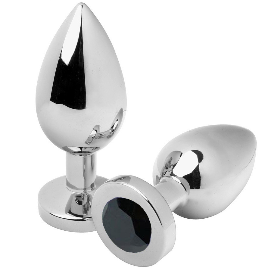 METAL HARD - ANAL PLUG DIAMOND BLACK SMALL 5.71CM METAL HARD