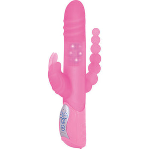 SEVEN CREATIONS - E RABBIT TRIPLE PLAY PINK TRIPLE STIMULATION VIBRATOR SEVEN CREATIONS