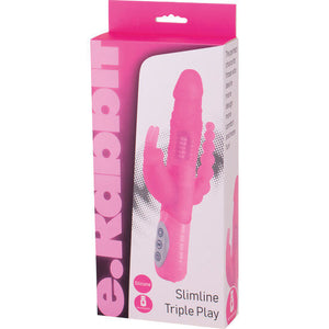 SEVEN CREATIONS - E RABBIT SLIMINE TRIPLE PLAY TRIPLE STIMULATION VIBRATOR PINK SEVEN CREATIONS