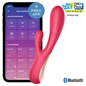 SATISFYER - MONO FLEX КРАСНЫЙ С ПРИЛОЖЕНИЕМ