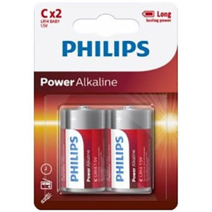 PHILIPS - АККУМУЛЯТОРНЫЕ БАТАРЕИ PILA C LR14 УПАКОВКА 2