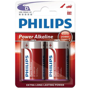 PHILIPS — POWER ALKALINE PILA D LR20 PACK 2