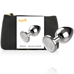 COQUETTE CHIC DESIRE - АНАЛЬНАЯ ПРОБКА МЕТАЛЛИЧЕСКАЯ ПРОЗРАЧНОГО ЦВЕТА РАЗМЕР M 3,5 X 8 СМ