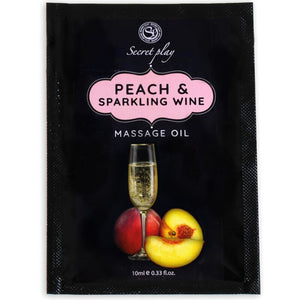 SECRETPLAY - HUILE DE MASSAGE PÊCHE & VIN MOUSSEUX SACHET 10 ML SECRETPLAY COSMÉTIQUE