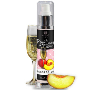 SECRETPLAY - PEACH &amp; dzirkstošā Vīna MASĀŽAS EĻĻA 50 ML