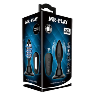 MR PLAY - ANAL PLUG WITH VIBRATION BLACK REMOTE CONTROL MR PLAY