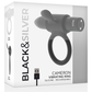 BLACK&amp;SILVER - CAMERON BLACK UZLĀDĒJAMS Gredzens