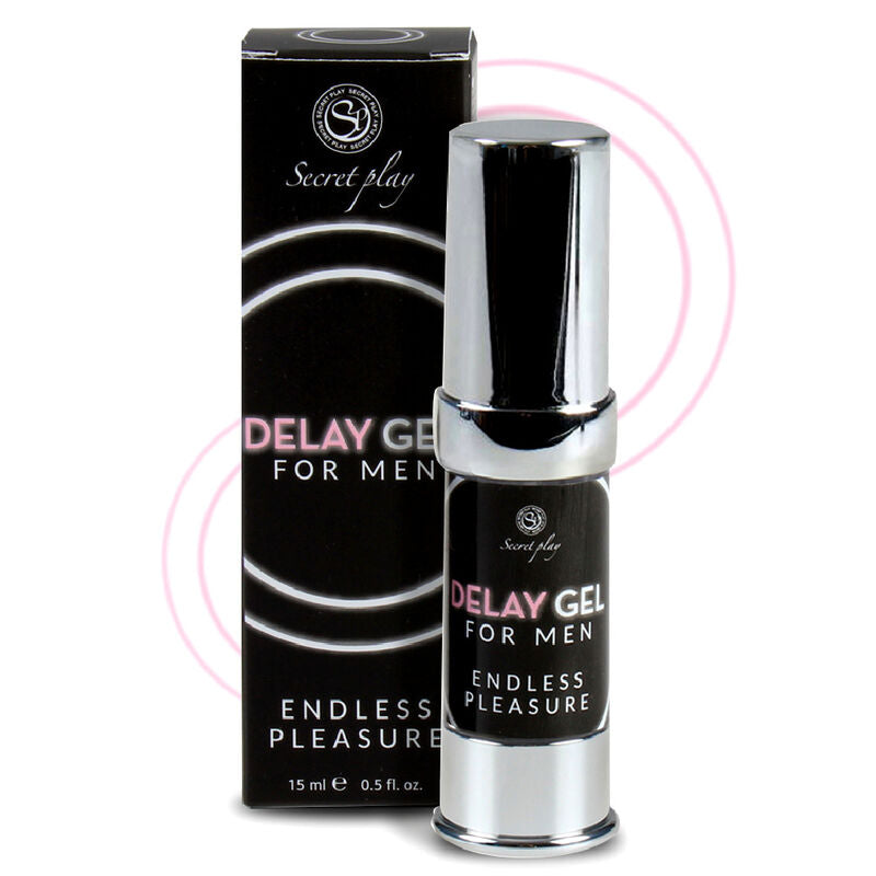 SECRETPLAY Retarding Gel for Men, 15ml bottle and box, delay ejaculation and prolong pleasure.