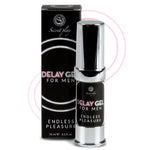 SECRETPLAY Retarding Gel for Men, 15ml bottle and box, delay ejaculation and prolong pleasure.