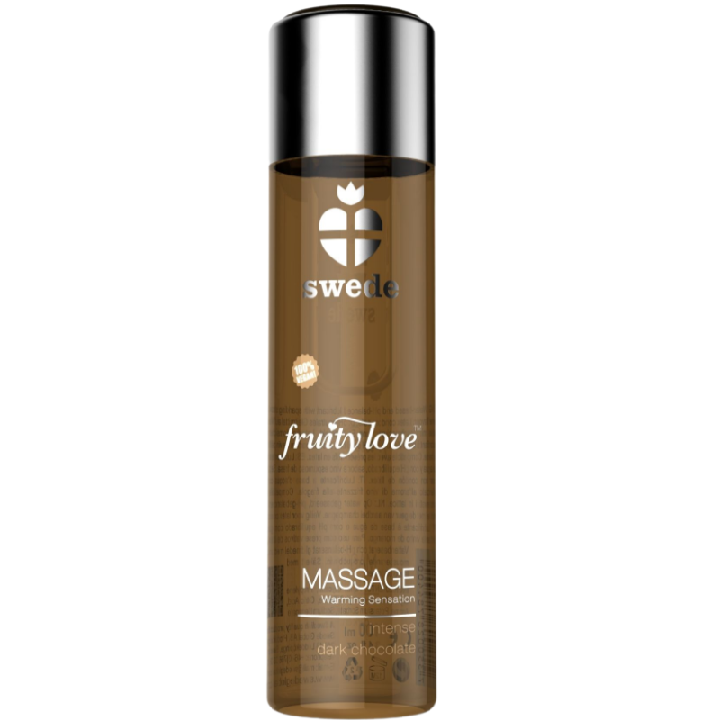SWEDE - FRUITY LOVE WARMING EFFECT MASĀŽAS EĻĻA INTENSE TUMŠĀ ŠOKOLĀDE 120 ml