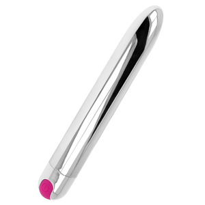 OHMAMA — UZLĀDĒJAMS SUDRABA VIBRATORS 10 REŽĪMI 18,5 CM