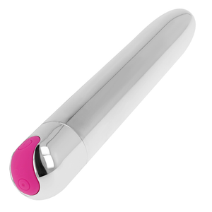 OHMAMA — UZLĀDĒJAMS SUDRABA VIBRATORS 10 REŽĪMI 18,5 CM