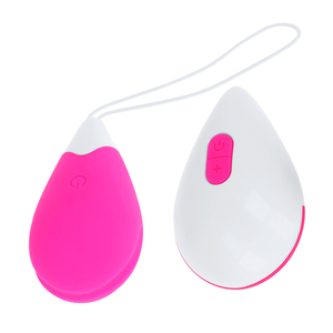 OHMAMA - TEXTURED VIBRATING EGG 10 MODES PINK AND WHITE OHMAMA STIMULATING