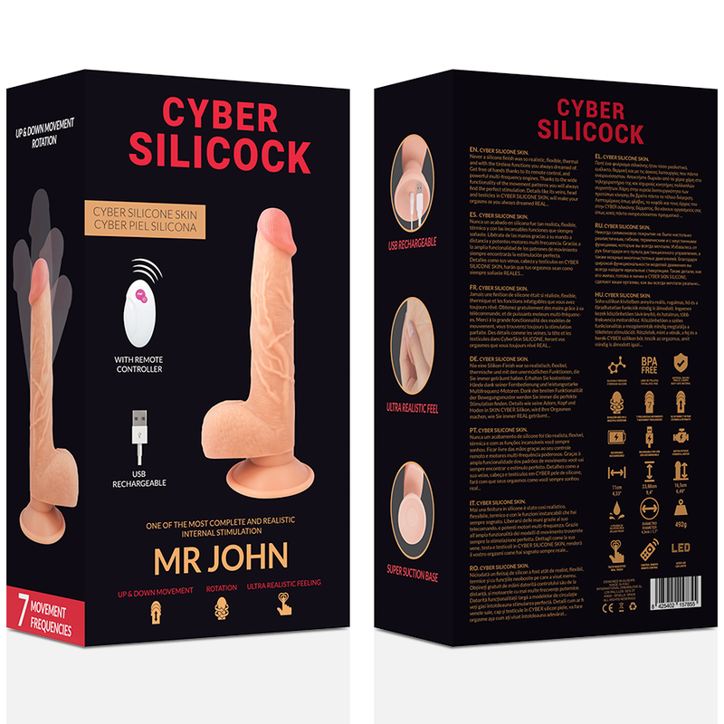 CYBER SILICOCK — TĀLVADĪBAS PULTS REALISTIC MR JOHN 23,88 CM -O- 4,3 CM